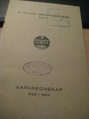 1923-24, POLARIS ASSURANCESELSKAP, AARSREGNESKAP