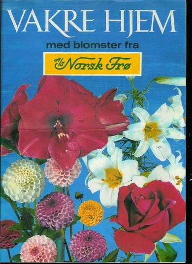 VAKRE HJEM ned blomster fra Norsk Frø. 70 tallet