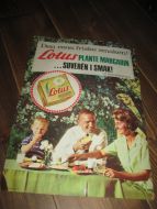 Reklameplakat for Lotus Margarin, ca 33*48 cm stort, 50-60 tallet. 