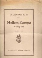 Gyldendals Kart over Mellem- Europa. Vestleg del.