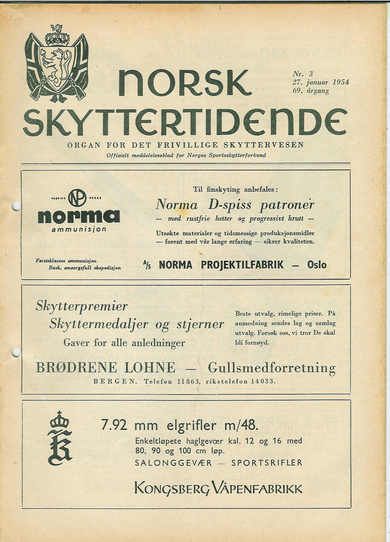 1954,nr 003, NORSK SKYTTERTIDENDE