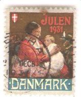 1931, DANSK JULEMERKE. Stempla.