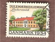 1934, julemerke fra Danmark, stempla.