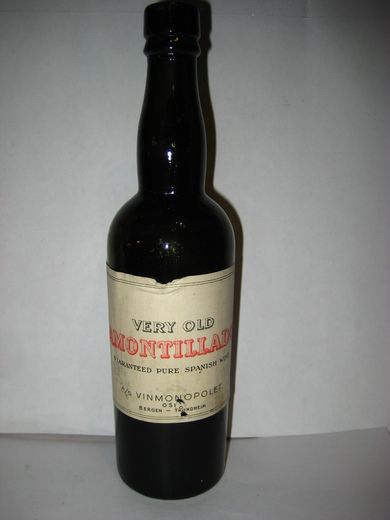 VERY OLD AMONTILLADO fra Vinmonopolet, 50 tallet