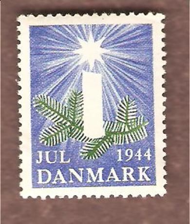 1944, julemerke fra Danmark, ustempla.