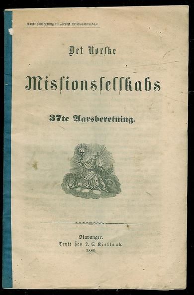 Det Norske Missionsselakabs 37te Aarsberetning. 1980.