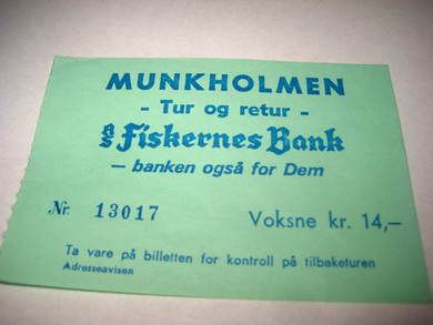 Billett fra Munkholmen, 1984.