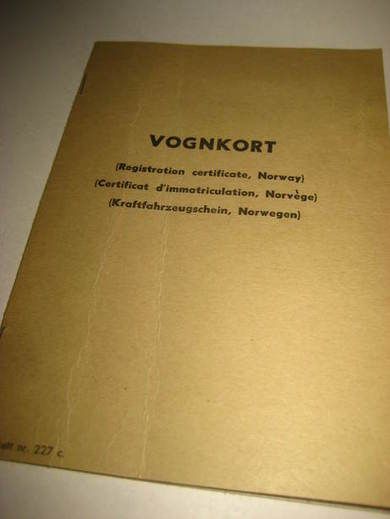 Vognkort for Saab, 1972.