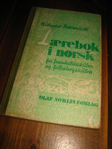 RØRMARK: Lærebok i norsk for framhaldsskulen og folkeskulen. 1959.