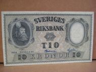 1958, 10 KRONOR, pen med brett