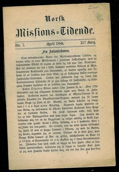 1880,nr 007,                     Norsk Missions Tidende.