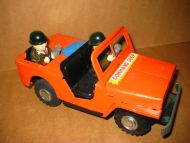 Ubrukt COMMANDER JEEP, 50 tallet, made in Japan. Orange.