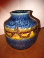 Keramisk vase fra Western Germany, 60-70 tallet.