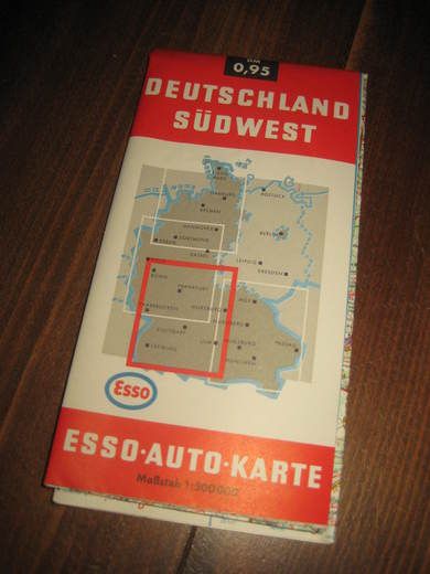 ESSO AUTO KARTE, DEUTSCHLAND NORD, 1969.