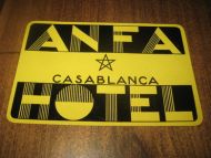 ANFA HOTEL CASABLANCA. 60 tallet.