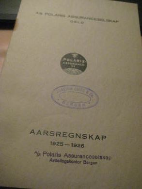 1925-26, POLARIS ASSURANCESELSKAP, AARSREGNESKAP