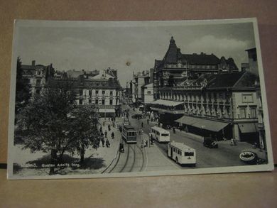 MALMØ, Gustav Adolfs Torg, brukt kort stempla mai 1944.