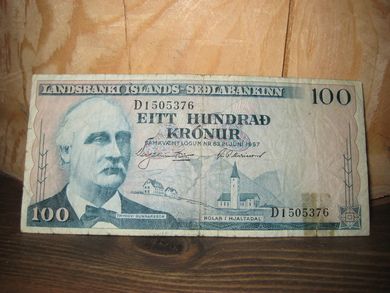 EITT HUNDRAD KRONUR, 1957, D1505376.