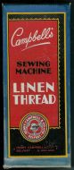 Meget pen og dekorativ eske uten innhold, Champbell's SEWING MACHINE LINEN THREAD. 50 tallet.