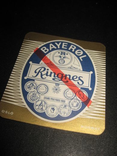 RINGNES BAYER ØL, 50 tallet.