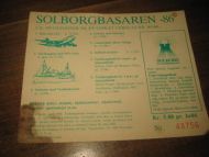 SOLBORGBASAREN, 1986. Reklame for Phillips Petrolium på baksida. 