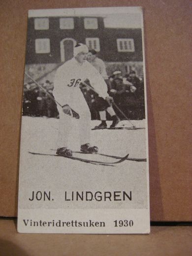 Jon Lindgren, Sverige, samlebilde fra 20-30 tallet, låg i tobakseskene på den tid.