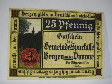 1922, 25 pfennig