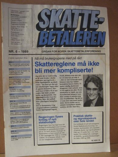 1989,nr 006,                             SKATTE BETALEREN.