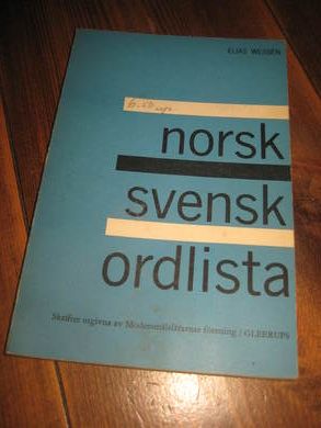 WESSEN: NORSK SVENSK ORDLISTE. 1964