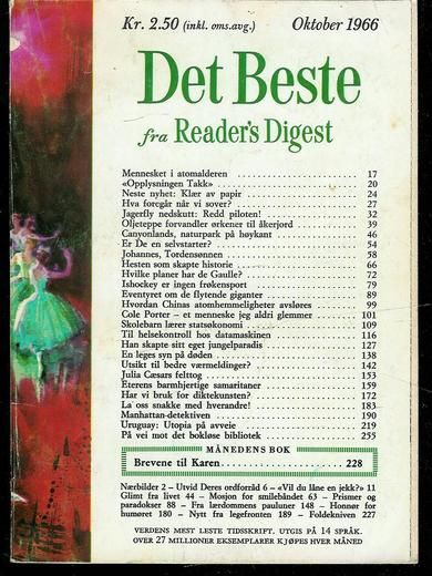 1966,nr 010, Det Beste fra Reader's Digest.