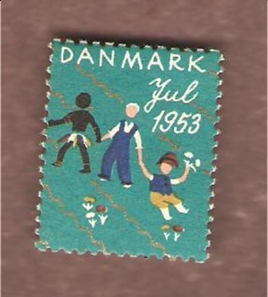 1953, DANSKE JULEMERKER. Ustempla