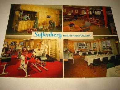 Sofienberg Badesanatorium. Hundorp. Normann G-9-140. 50-60 tallet.