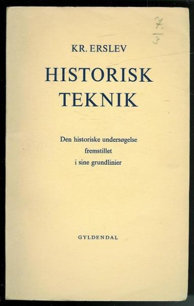 ERSLEV: HISTORISK TEKNIK. 1963