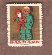 1932, julemerke fra Danmark, brukt