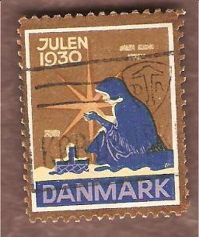 1930, julemerke fra Danmark, stempla