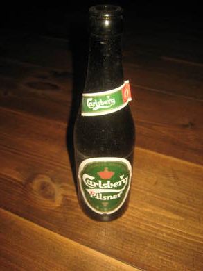 Flaske uten innhold, Carlsberg Pilsner, 