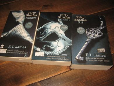 James: Fifty Shades FANGET - BUNDET - FRI. 3 BØKER, 2013.