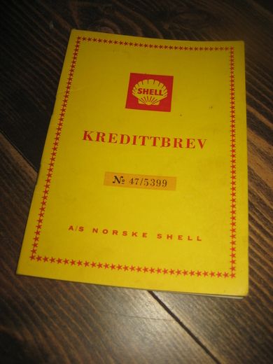 SHELL KREDITTBREV No. 47/5399. 1966.