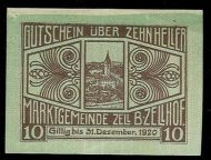 GUTSCHEIN UBER ZEHN HELLER. 1920