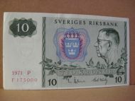 1971,  P,  F175000,                                             10 KRONOR.