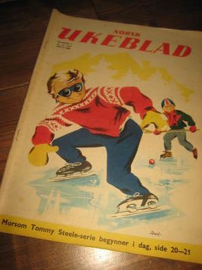 1959,nr 005, NORSK UKEBLAD. TOMMY STEELE. OVER SYDPOLEN. 