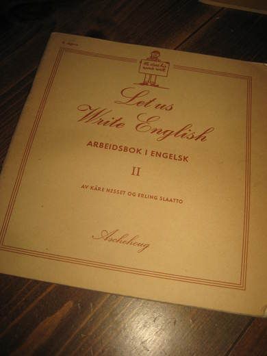 ARBEIDSBOK I ENGELSK II,  brukt. ,1961. 