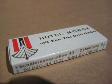 HOTEL NORGE mit Kon Tiki Grill. Eske fra Hamburg, 70 tallet.