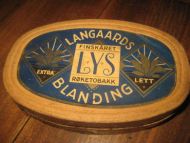 LANGAARDS LYS BLANDING, fra Conrad Langaards Tobaksfabrik, 50 tallet