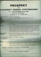 PROSPEKT OVER KONGERIKET NORGES HYPOTEKBANKS 4 1/2 % OBLIGASJONSLAAN AV 1922.