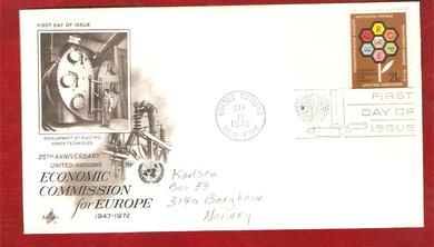 1972, 11. SEPT, ECONOMIC COMMISSION FOR EUROPE, FDC UNITED NATION,