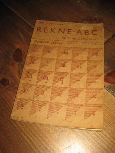 JOHANNESSEN, OLE: REKNE ABC. 1. og 2. skuleår. 1934.