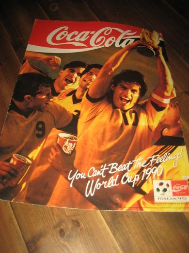 Reklameplakat, Coca Cola Italia 90. 80 tallet.