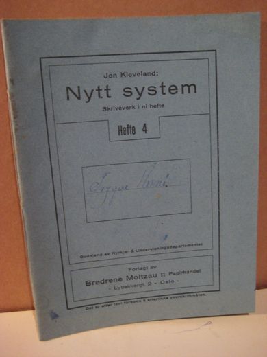 Kleveland: Nytt system. Skriveverk i 9 hefte.  Hefte 4.