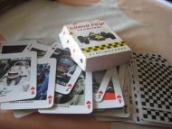 GRAND PRIX PLAYING CARD, har lokk, eska mangler, 54 kort. 